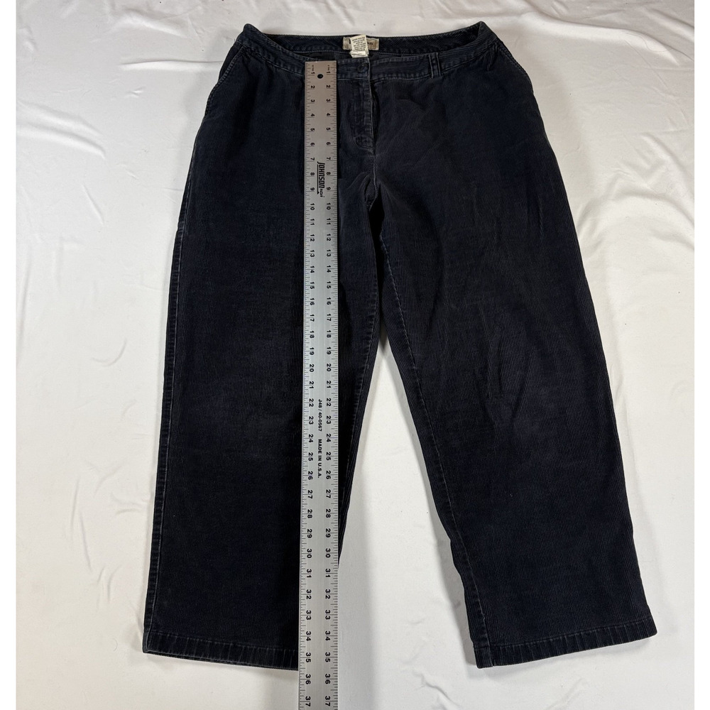 Vintage 90s LL Bean Corduroy Pants Curvy Fit Womens Pants Navy Blue Size 12 - Picture 13 of 16